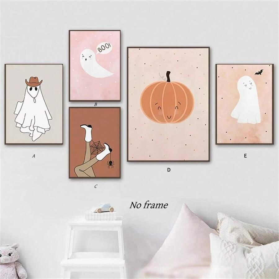1pc Western Halloween Cowboy Ghost And Cowgirl Poster, Frameless Canvas Poster, Ideal Gift For Dormitory, Bedroom, Living Room, Corridor Halloween Decor Christmas Decoration Thanksgiving Wedding Home Decor Home Decor Fall Decor Autumn Decor Birthday Decorations For Gifts Party Supplies Indoor Holiday Festival Decor Wall Decor Halloween Ornaments