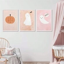 1pc Western Halloween Cowboy Ghost And Cowgirl Poster, Frameless Canvas Poster, Ideal Gift For Dormitory, Bedroom, Living Room, Corridor Halloween Decor Christmas Decoration Thanksgiving Wedding Home Decor Home Decor Fall Decor Autumn Decor Birthday Decorations For Gifts Party Supplies Indoor Holiday Festival Decor Wall Decor Halloween Ornaments