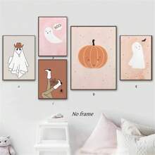 1pc Western Halloween Cowboy Ghost And Cowgirl Poster, Frameless Canvas Poster, Ideal Gift For Dormitory, Bedroom, Living Room, Corridor Halloween Decor Christmas Decoration Thanksgiving Wedding Home Decor Home Decor Fall Decor Autumn Decor Birthday Decorations For Gifts Party Supplies Indoor Holiday Festival Decor Wall Decor Halloween Ornaments