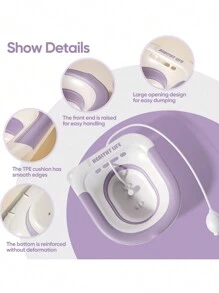 1个可折叠式坐浴盆，产后痔疮清洗盆，浴室配件，圣诞装饰，适用于居家、旅行、浴室装饰、圣诞节、万圣节，女性礼物（多种颜色和款式可选）浴室配件 浴室工具 - 粉色 - 查看 11