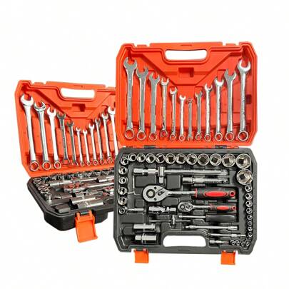 Jogo Soquete Chave Combinada Catraca 61 Pcs C/ Maleta