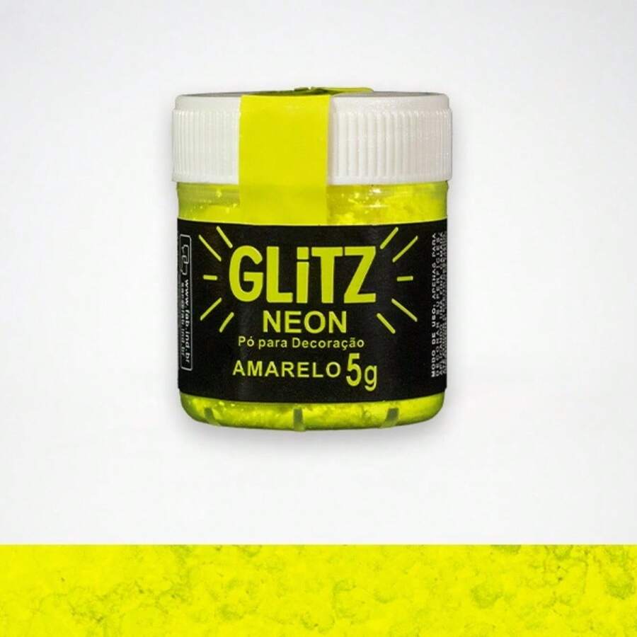 Neon Yellow Edible Glitter Powder Food Coloring For Decoration - 黃色 - 查看 1