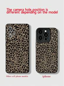 Cheetah Print Cheetah Leopard Print Painted Straight Edge Black Simple Phone Protective Case Applicable To Iphone 15 XR/7/8, Iphone 15 ProMax/12 ProMax/13 ProMax/14 ProMax 13 14 11 12p14 P11 P12, Shockproof TPU Soft Shell, Compatible With A13 4G A22 A21S A51 4G A52 S22 Ultra A33 5G, Compatible With Redmi 10, Redmi Note 11 4G, Redmi 11 Lite, A53, TPU A14/A23/S23 Ultra, S24, A14, A15, S23, A73, Redmi Phones