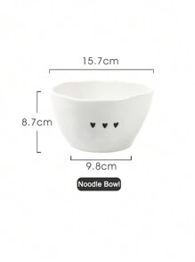 1 Set Pink Heart-Shaped Ceramic Dinnerware Set, Highly Attractive Ins Household Tableware, Including 3.3-Inch Dish, 4.5-Inch Bowl, Heart-Shaped Spoon, Handled Cup, 6-Inch Noodle Bowl, 7.8-Inch Plate, Chopsticks; Ideal Housewarming Gift With Creativity And Aesthetic Appearance School Supplies,Christmas Gift