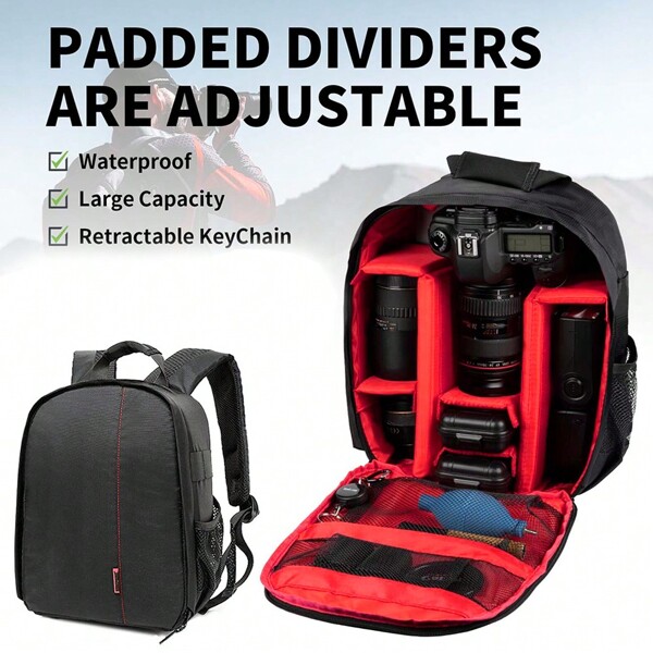 Travel Camera Bag Backpack Case For DSLRSony Canon Eos Rucksack Waterproof UK