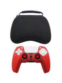 1pc PS5 Controller Storage Bag + 1pc Game Protective Cover + 2pcs Joystick Cap Set, Non-Slip, Anti-Scratch, Sweat-Resistant, Dust-Proof, Comprehensive Protection, Enhances Gameplay Experience - Multicolor - View 10