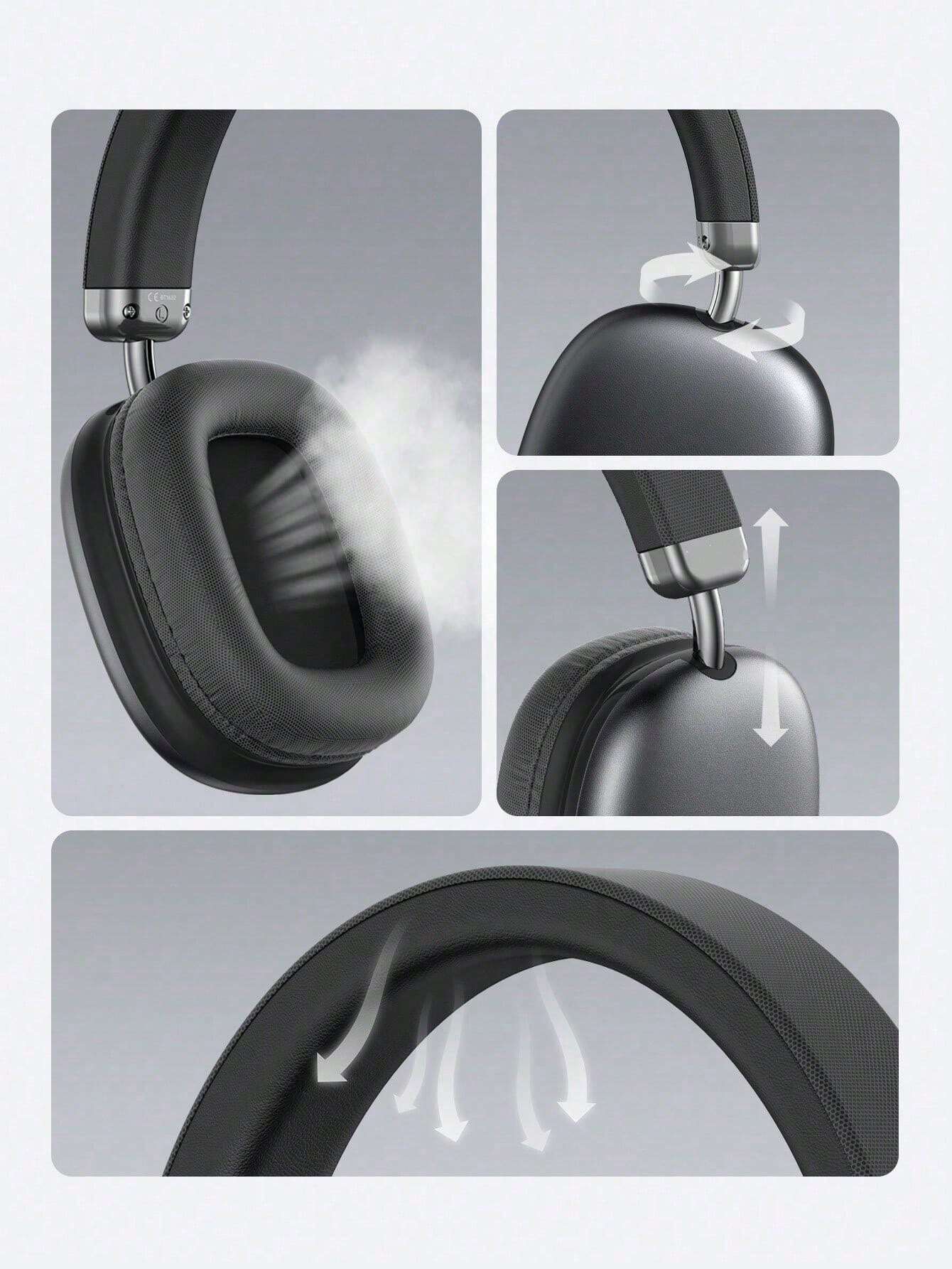 Cuffie senza fili Bluetooth Confortevoli con Cancellazione del Rumore per Gaming, Lezioni Online