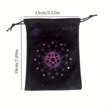 1pc Boutique Velvet Drawstring Mushroom&Tree Tarot Oracle Cards Pouch Storage Bag Gift Bag, Party Supplies, Festival Supplies, Holiday Supplies Back To School