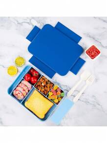 1个分隔密封水果盒沙拉盒，上班族，工作微波炉加热便当盒，带餐具午餐盒，适合工作和旅行，厨房，圣诞礼物，学校用品