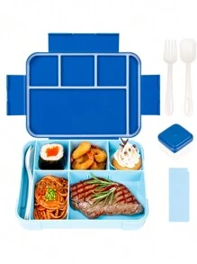 1个分隔密封水果盒沙拉盒，上班族，工作微波炉加热便当盒，带餐具午餐盒，适合工作和旅行，厨房，圣诞礼物，学校用品