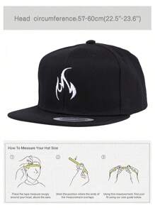 1pc Men's Outdoor Flame Design Snapback Cap,Sports Hip-Hop Cap, Baseball Game Fits,Basketball,Fall Fits,Sports Style,90's Outfit,Bright Colors,Adjustable Outdoor Sun Protection Casual Cap For Travels, Parties And Beach,Ideal For Gifts Halloween - Solid Color - View 11