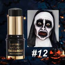 SAM SUGAR 12 色霓虹 UV 面部和身体彩绘蜡笔，万圣节舞台派对发光彩妆，跨境 - 12# - 查看 1