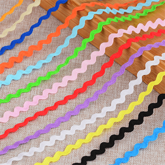 1pc 15yards 5mm Multicolor Polyester Ribbon Zig Zag Ribbons DIY Handmade Material For Wedding Party Christmas Decoration