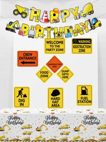 Construction Zone Party Decorations, 8in Traffic Signs Cutouts For Birthday Party, Construction Theme Party Supplies,Traffic Sign Cutouts Construction Hat Plastic,Monster Truck Party Favors, Construction Party,Monster Truck Birthday,Monster Truck Party