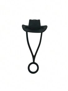 1pc  Cowboy Hat Shaped Silicone Straw Cover, Compatible With 30 Ounce And 40 Ounce Cups, 10mm 0.4 Inch Dustproof And Reusable, Cute Cup Straw Cover Accessory, - Multicolor - View 9