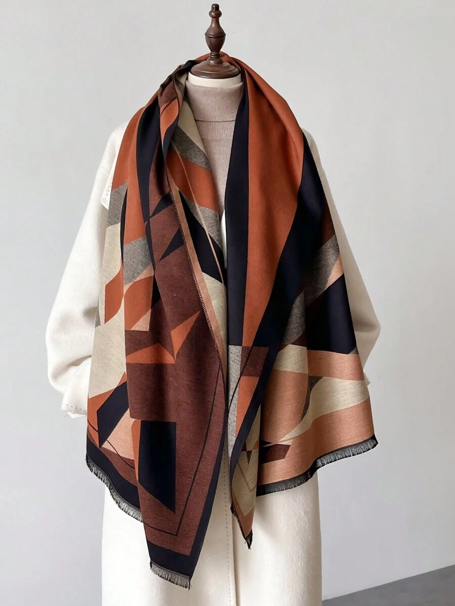 FADZOYLE 1 Chiếc Khăn Quàng Cổ Nữ 185*65CM Khăn Choàng Cashmere Màu Dài Khăn Choàng Tua Rua In Hoa Văn Giữ Ấm Mềm Mượt Len Thời Trang Khăn Choàng Lớn Và Khăn Quấn Cho Mùa Thu Đông Cuộc Sống Hàng Ngày Váy Dạ Hội Văn Phòng Du Lịch Đám Cưới Và Quà Tặng Mùa Đông - khăn quàng cổ - Xem 1