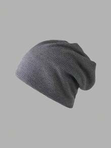 1 Chiếc Mũ Xếp Chồng Cho Nam Và Nữ Có Cùng Một Đoạn Văn Bốn Mùa Mỏng Phần Len Dệt Kim Hàng Tháng Mũ Cặp Đôi Thời Trang Mùa Hè Sở Thích Phong Cách Đường Phố Quấn Đầu Mũ Lạnh - nhiều màu - Xem 7