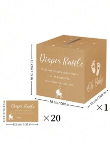 1 Set, Gender Reveal Voting Ballot Box, Baby Shower Party Thank You Cards, Boy Or Girl Prediction Gender Reveal Game, For Expecting Mothers Party Giftsbaby Shower Family Decorations Gifts