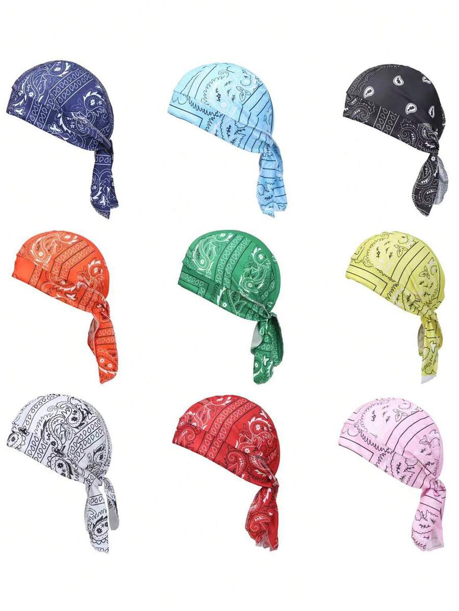 Cycling Bandana Skull Cap Beanie Breathable Durag Unisex Biker Hat Headband Headscarf Outdoor Sports Head Wrap Pirate Hat - Multicolor - View 1