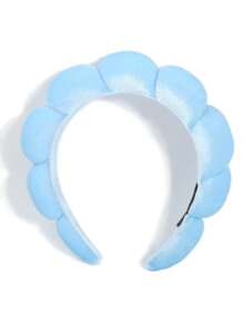 1pc Fashionable Velvet Sponge Spa Headband For Women, Hair Accessory For Washing Face, Makeup, Skincare; Adorable Shower Headband Suitable For Women To Wear While Sleeping, In Pajama Parties Or As A Gift