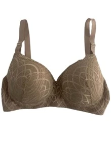 Kit 3 Plus Size Support Bra Reinforced Women's With Lace Cup Thick Adjustable Strap With Underwire - 彩色 - 查看 5