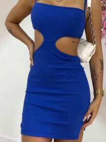 SHELBY DRESS - Màu xanh lam - Xem 2