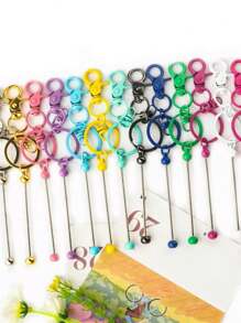 5 Pieces Keychain Bars For Beads - DIY Beadable Keychains Bars Making - Beadable Keychain - View 5