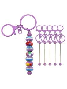 5 Pieces Keychain Bars For Beads - DIY Beadable Keychains Bars Making - Beadable Keychain - View 11