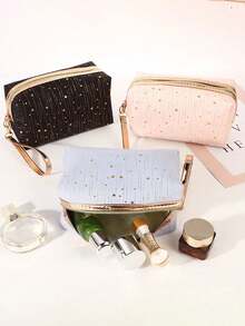 Túi đựng đồ trang điểm hình ngôi sao lấp lánh thời trang, Túi đựng mỹ phẩm có khóa kéo nhẹ, Túi đựng đồ đa năng dùng cho lễ hội hóa trang và lễ hội âm nhạc, Trang trí nhà cửa mùa thu, Túi đựng đồ có thể gấp gọn - Nhiều màu - Xem 10