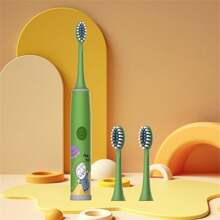 Cepillo de dientes eléctrico a batería serie espacial con 3-7 cabezales de repuesto de cerdas suaves, suave para las encías, ideal para la higiene oral diaria, gran regalo para los padres (baterías no incluidas) - Multicolor - Ver 12