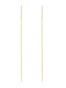 1 对 S925 纯银线耳环，18K 镀层优雅闪亮女士耳环，含礼品盒 - 查看 6