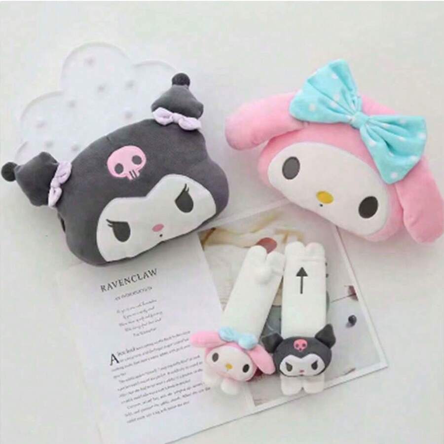 Car Interior Neck Pillow, Plush Seat Belt Cover, Birthday Gift For Girls,Pink Gifts,Car Pillow, Car Accessories,Pillow, Stuffed Animal,Car Plushie,Hangyodon - Multicolor - View 1