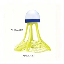 2pcs/Pack Wind-Resistant Nylon Badminton Shuttlecocks, 2pcs Pack Of Windproof Plastic Training Badminton Balls, Durable - Multicolor - View 3