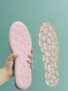 A Pair Of Pebble Massage Insole Men And Women Anti-Odor Super Soft Bottom Feet Breathable Sweat Stepping  Feeling Sports Insoles - Pink - View 3