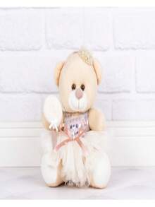 Trio Of Teddy Bears Sweet Dress For Niche Decorations - 18/22/26 - 乾枯玫瑰色 - 查看 3