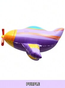 Globos de aluminio con diseño de avión de dibujos animados 3D, decoración y accesorios de fondo para fiesta de cumpleaños - Multicolor - Ver 7