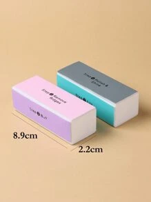 6 件 4 面海绵指甲抛光块彩色打磨抛光指甲锉 4 面专业美甲工具、美甲用品、美甲工具、美甲工具、返校、指甲、按压指甲用美甲工具