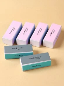 6 件 4 面海绵指甲抛光块彩色打磨抛光指甲锉 4 面专业美甲工具、美甲用品、美甲工具、美甲工具、返校、指甲、按压指甲用美甲工具