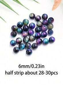 6/8/10 mm Perles de pierre œil de tigre galaxie rond naturel et magnifique pour la fabrication de bijoux de bracelets. Perles lâches œil de tigre cerisier idéales pour le bricolage de bijoux en cristal faits main. Peuvent être transformées en bracelets, un choix idéal pour les cadeaux.