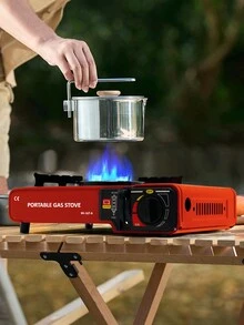 Mini Camping Butane Gas Stove, Portable Cassette Stove - High Power Rotary Switches Flameout Protection - For Picnic BBQ Kitchen Hiking - Multicolor - View 4