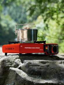 Mini Camping Butane Gas Stove, Portable Cassette Stove - High Power Rotary Switches Flameout Protection - For Picnic BBQ Kitchen Hiking - Multicolor - View 5