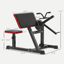 Soozier Bicep Preacher Curl Bench With Adjustable Seat And Elbow Cushion - Black - View 3