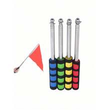 1,2 m Mât télescopique, mât de drapeau en acier inoxydable, cravache télescopique d'enseignement, bâton d'enseignement, bâton télescopique d'extérieur