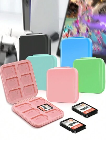 1 个游戏卡收纳盒，硅胶内衬保护套，可容纳 12 张游戏卡 + 12 张 TF 卡，兼容 Switch