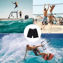 Casual Beach Shorts Swimsuit For Men's Gym Shorts Men's Quick Dry Board Shorts Light Bulb Swimsuit (With Pockets)