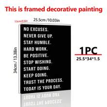 1 Leinwand Hängende inspirierende, motivierende Wandkunst Poster - Positive Zitate für Büro, Fitnessstudio, Wohndekoration - Ermutigungs-Geschenk - Positive Zitate für Wanddekoration - Unternehmer Wandkunst Bilder - Verschiedenfarbig - Übersicht 5