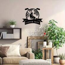 1 peça Placa de Metal Personalizada com Ouriço, Placa de Ouriço, Placa de Nome de Ouriço, Placa de Metal de Soldado Ajoelhado Personalizada com Ouriço de Hóquei, Arte de Placa de Metal, Placa de Amante de Ouriço para Decoração de Casa - Preto - Visão 5