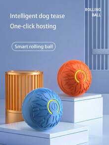 1 件宠物电动跳球自动逗狗发光滚动球猫狗玩具自弹高耐咬球弹力球 - 彩色 - 查看 5