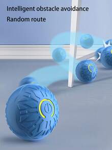 1 件宠物电动跳球自动逗狗发光滚动球猫狗玩具自弹高耐咬球弹力球 - 彩色 - 查看 6