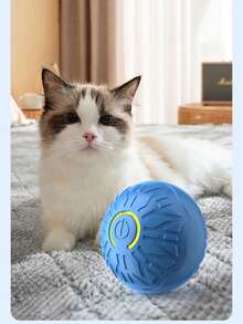 1 件宠物电动跳球自动逗狗发光滚动球猫狗玩具自弹高耐咬球弹力球 - 彩色 - 查看 9